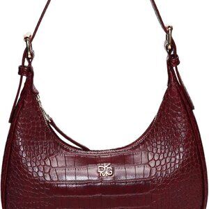 Luxury Burgundy Women's Zippered Leather Handbag - Travel & Daily Use Essential